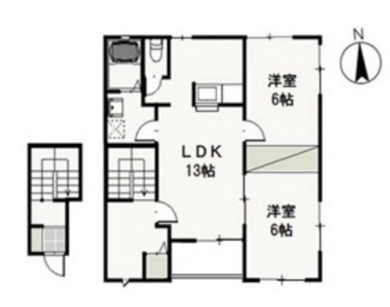 岡山県岡山市南区万倍 備前西市駅 2LDK アパート 賃貸物件詳細