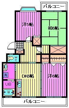 グランドミヤコ 2階 3DK 賃貸物件詳細