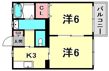 兵庫県神戸市中央区中山手通７ 大倉山駅 2K アパート 賃貸物件詳細