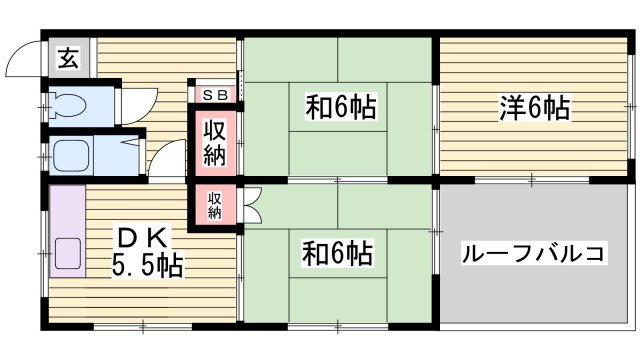 兵庫県姫路市飾東町庄 東姫路駅 3DK アパート 賃貸物件詳細
