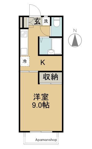 ルミネＫ南棟 2階 1DK 賃貸物件詳細