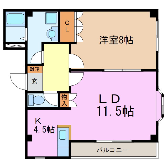 セカンドプロニティ 2階 1LDK 賃貸物件詳細