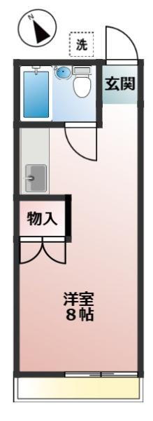 パルコート 2階 ワンルーム 賃貸物件詳細