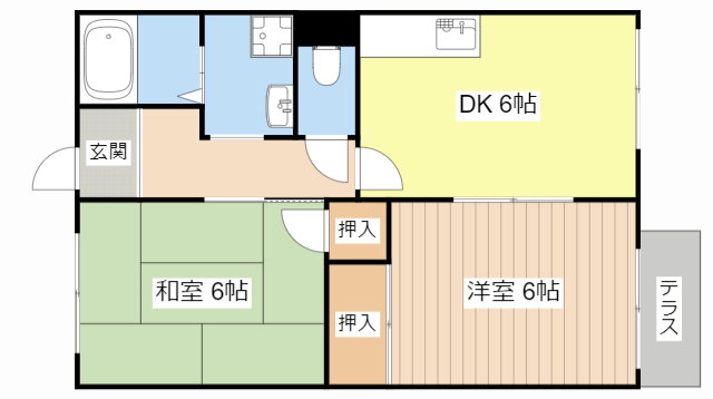 滋賀県湖南市柑子袋 甲西駅 2DK アパート 賃貸物件詳細