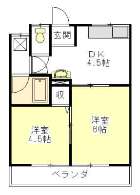 さつき荘 2階 2DK 賃貸物件詳細