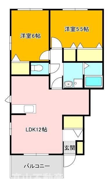 福岡県直方市大字感田 遠賀野駅 2LDK アパート 賃貸物件詳細