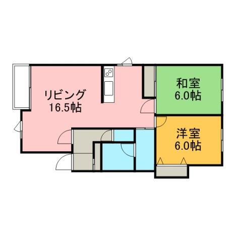 北海道札幌市北区北二十七条西６ 北２４条駅 2LDK アパート 賃貸物件詳細