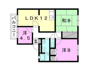 愛媛県松山市福音寺町 北久米駅 3LDK アパート 賃貸物件詳細