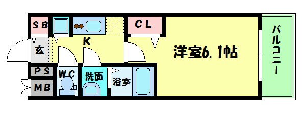 大阪府大阪市西区九条南２ 九条駅 1K マンション 賃貸物件詳細