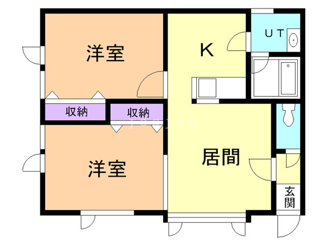 Ｍ‘ｓハウス　向町　Ｂ 2階 2LDK 賃貸物件詳細