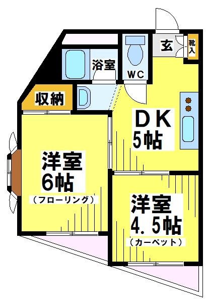 東京都府中市白糸台１ 白糸台駅 2DK マンション 賃貸物件詳細