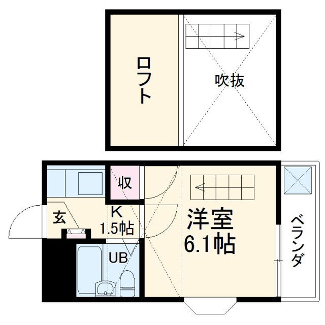 リエス森孝 2階 1K 賃貸物件詳細