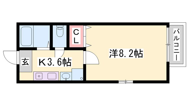 兵庫県姫路市西庄 姫路駅 1K アパート 賃貸物件詳細