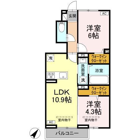 広島県福山市幕山台１ 東福山駅 2LDK アパート 賃貸物件詳細