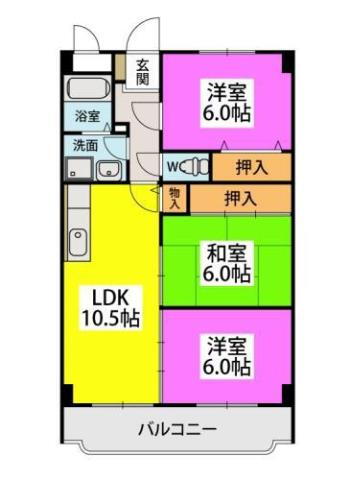 福岡県福岡市東区塩浜１ 和白駅 3LDK マンション 賃貸物件詳細