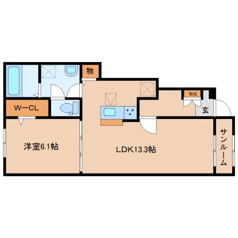 奈良県大和郡山市額田部北町 平端駅 1LDK アパート 賃貸物件詳細