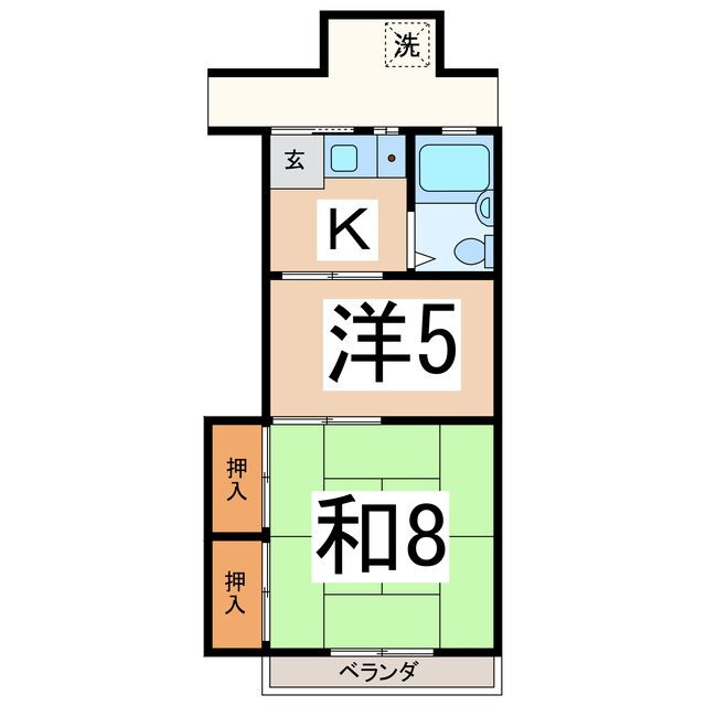 山梨県甲府市丸の内３ 甲府駅 2K アパート 賃貸物件詳細