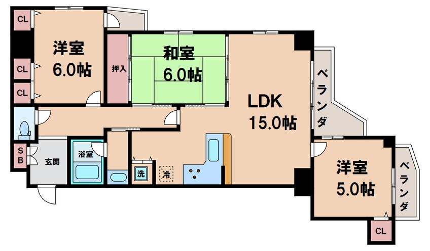 大阪府大阪市東住吉区桑津２ 美章園駅 3LDK マンション 賃貸物件詳細