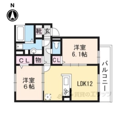 京都府京都市山科区西野山百々町 山科駅 2LDK アパート 賃貸物件詳細