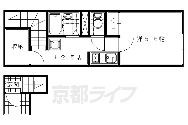 京都府城陽市寺田新池 城陽駅 1K アパート 賃貸物件詳細