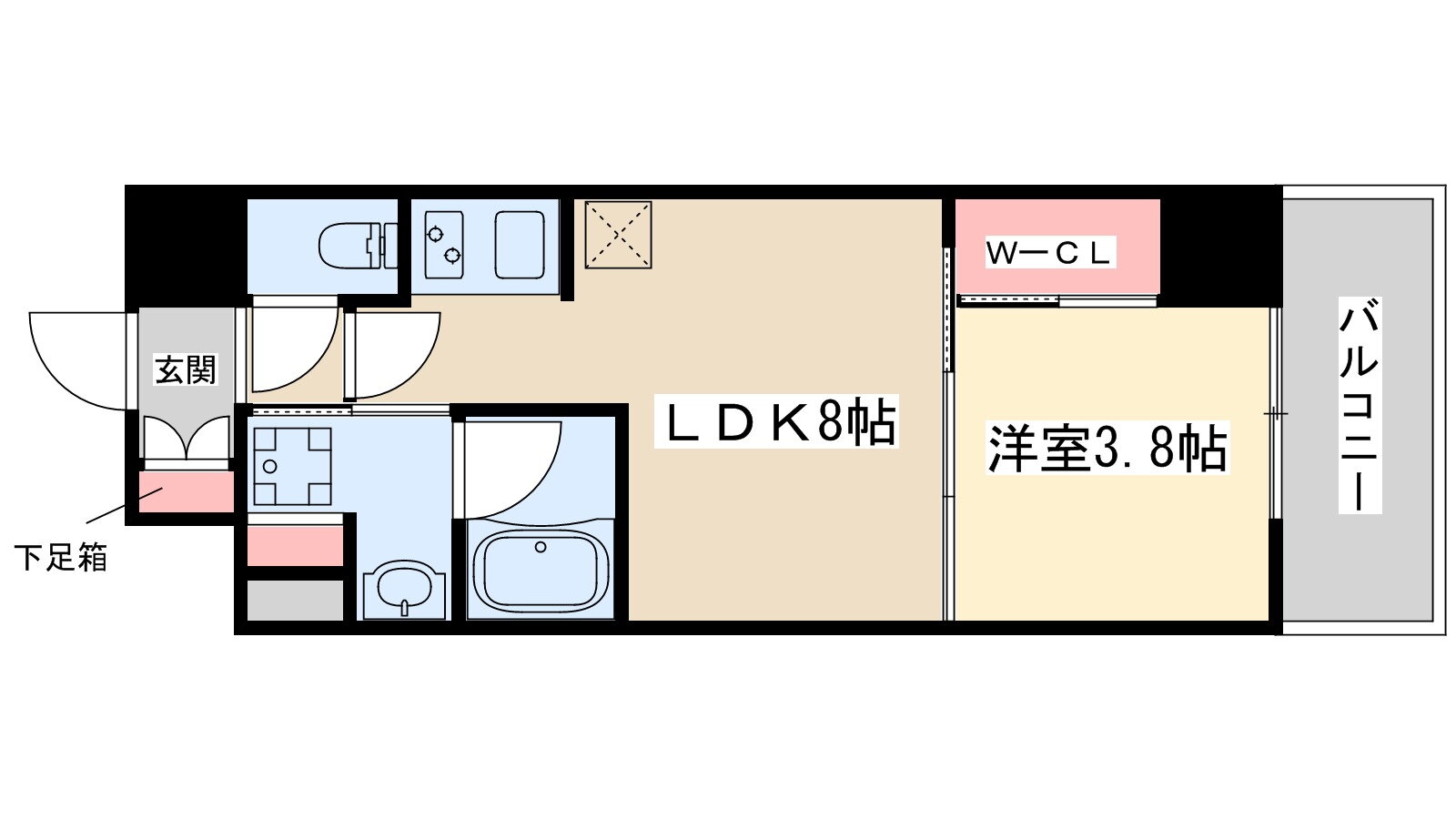 大阪府吹田市広芝町 江坂駅 1LDK マンション 賃貸物件詳細