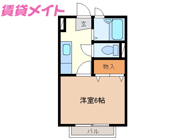 三重県四日市市松本６ 伊勢松本駅 1K アパート 賃貸物件詳細