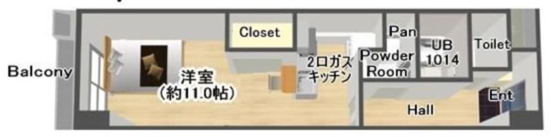 扇町第２マンション 2階 ワンルーム 賃貸物件詳細