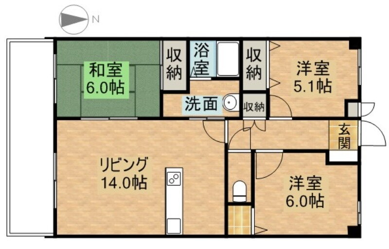 岡山県岡山市北区下中野 備前西市駅 3LDK マンション 賃貸物件詳細
