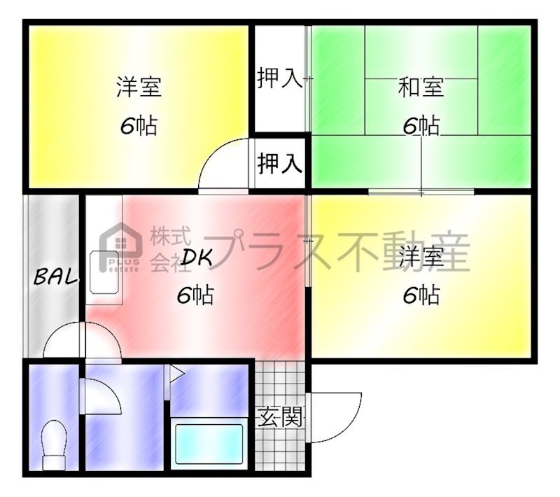 渡辺コーポ 2階 3DK 賃貸物件詳細