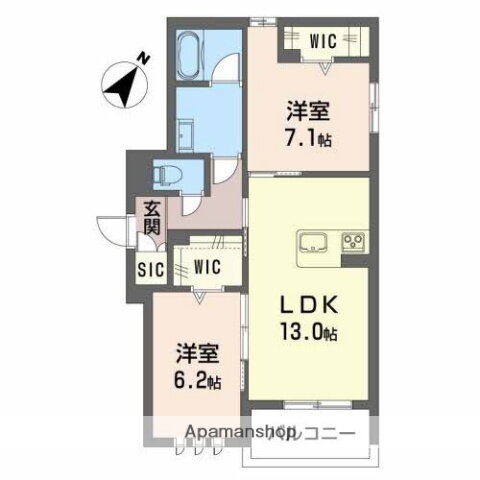 ブルームコート 1階 2LDK 賃貸物件詳細