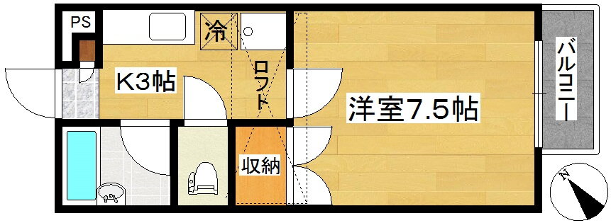宮城県仙台市青葉区中山５ 北山駅 1K アパート 賃貸物件詳細