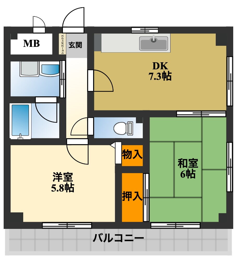 大阪府高石市高師浜３ 高師浜駅 2DK マンション 賃貸物件詳細