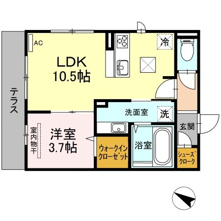 福岡県福岡市中央区今川１ 唐人町駅 1LDK アパート 賃貸物件詳細