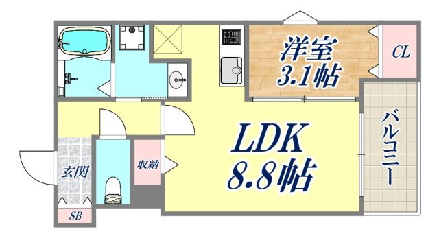 兵庫県尼崎市東本町３ 大物駅 1LDK アパート 賃貸物件詳細