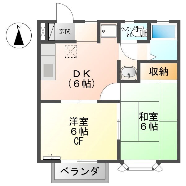 長野県上田市蒼久保 信濃国分寺駅 2DK アパート 賃貸物件詳細
