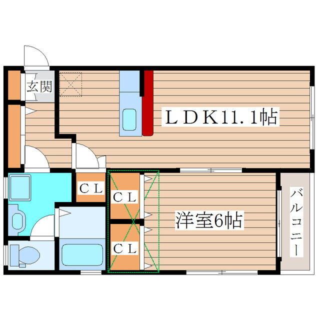 宮城県仙台市青葉区落合６ 陸前落合駅 1LDK アパート 賃貸物件詳細