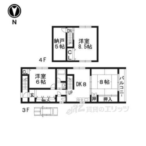 新井ビル 3階 3LDK 賃貸物件詳細