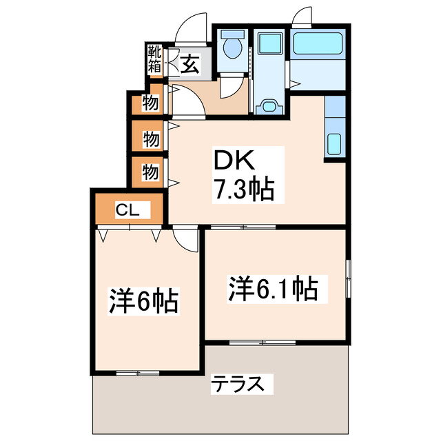 熊本県熊本市南区富合町小岩瀬 2DK アパート 賃貸物件詳細