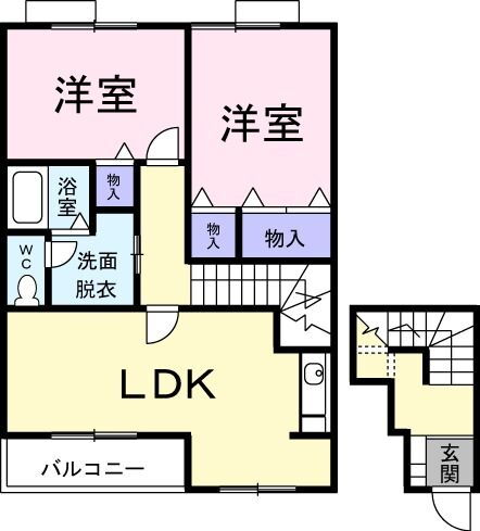 茨城県土浦市摩利山新田 荒川沖駅 2LDK アパート 賃貸物件詳細