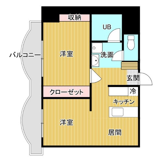 キャピタル平安 3階 2DK 賃貸物件詳細