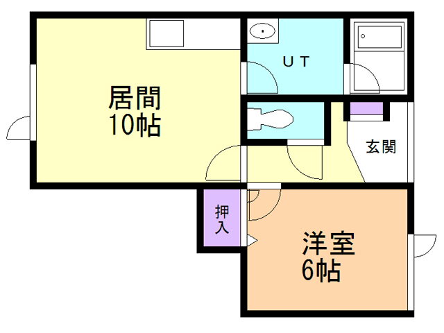 北海道室蘭市宮の森町４ 東室蘭駅 1LDK アパート 賃貸物件詳細