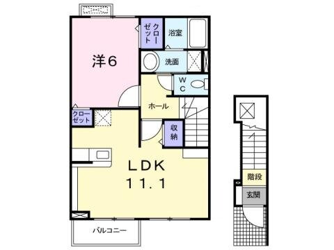 和歌山県和歌山市黒田 和歌山駅 1LDK アパート 賃貸物件詳細