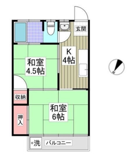 埼玉県川口市坂下町２ 鳩ヶ谷駅 2K マンション 賃貸物件詳細
