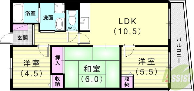 兵庫県神戸市垂水区西舞子６ 西舞子駅 3LDK マンション 賃貸物件詳細