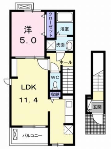 愛媛県松山市北斎院町 松山市駅 1LDK アパート 賃貸物件詳細