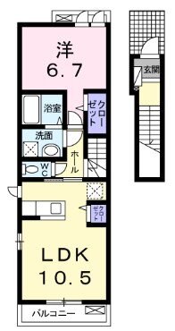 栃木県宇都宮市中岡本町 岡本駅 1LDK アパート 賃貸物件詳細