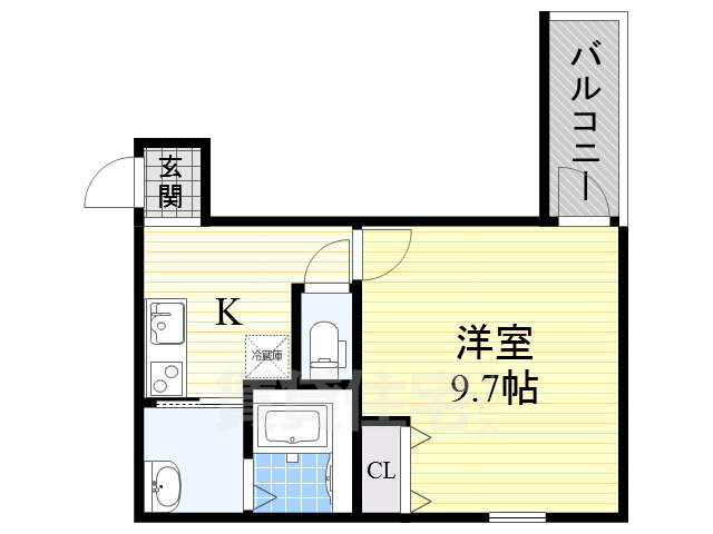 フジパレス牧野２番館 2階 1K 賃貸物件詳細