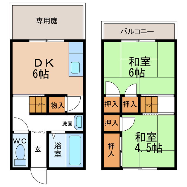 コーポトクナン 1階 2DK 賃貸物件詳細