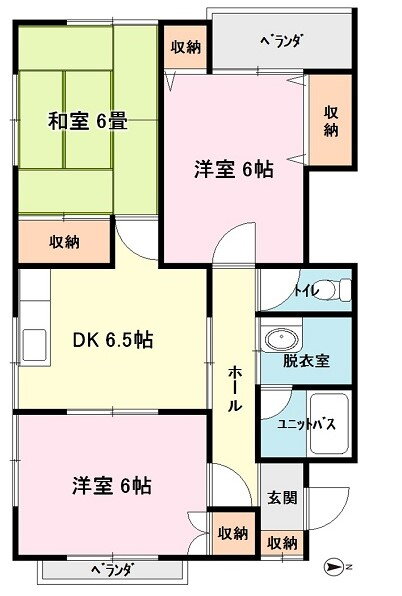 ヴァンベール 2階 3DK 賃貸物件詳細