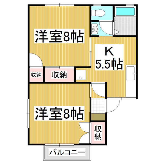 長野県松本市大字岡田松岡 松本駅 2K アパート 賃貸物件詳細